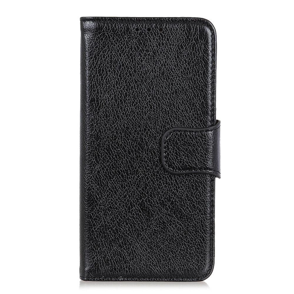 Nappa Texture Split Leather Wallet Case for Samsung Galaxy S20 FE 4G/5G/S20 Lite/S20 FE 2022 - Black