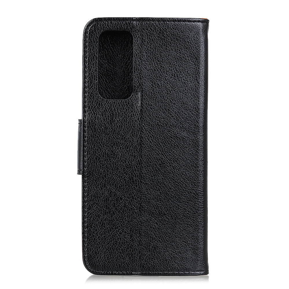 Nappa Texture Split Leather Wallet Case for Samsung Galaxy S20 FE 4G/5G/S20 Lite/S20 FE 2022 - Black