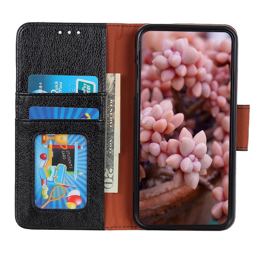 Nappa Texture Split Leather Wallet Case for Samsung Galaxy S20 FE 4G/5G/S20 Lite/S20 FE 2022 - Black