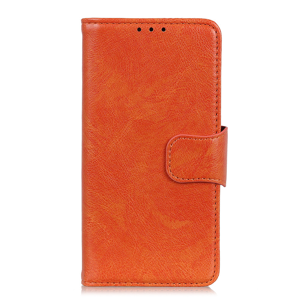 Nappa Texture Split Leather Wallet Case for Samsung Galaxy S20 FE 4G/5G/S20 Lite/S20 FE 2022 - Orange