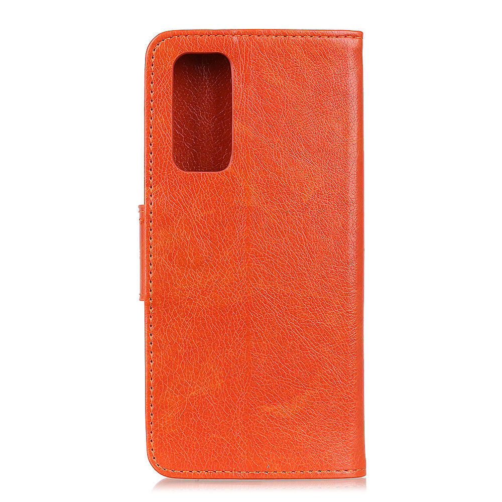 Nappa Texture Split Leather Wallet Case for Samsung Galaxy S20 FE 4G/5G/S20 Lite/S20 FE 2022 - Orange