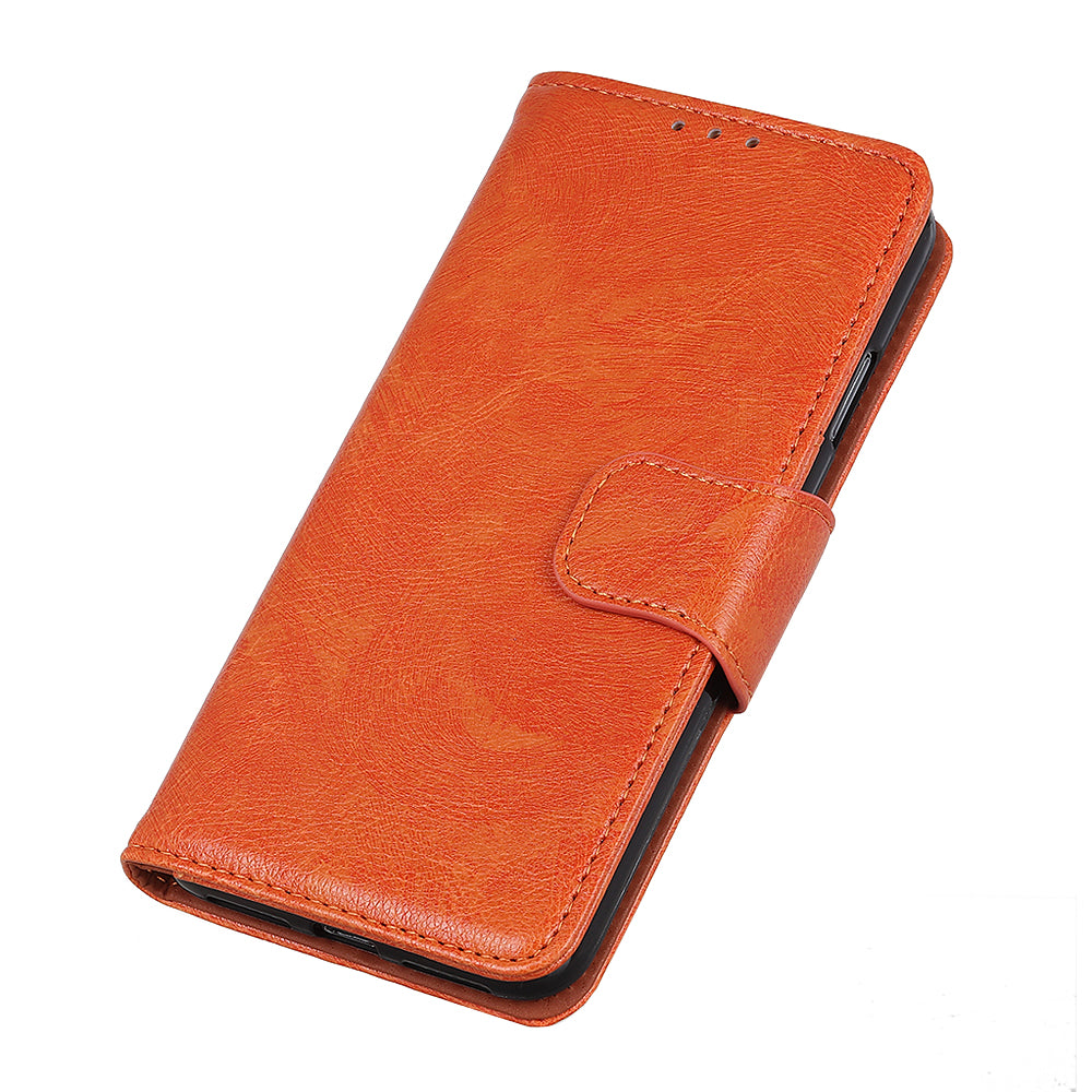 Nappa Texture Split Leather Wallet Case for Samsung Galaxy S20 FE 4G/5G/S20 Lite/S20 FE 2022 - Orange