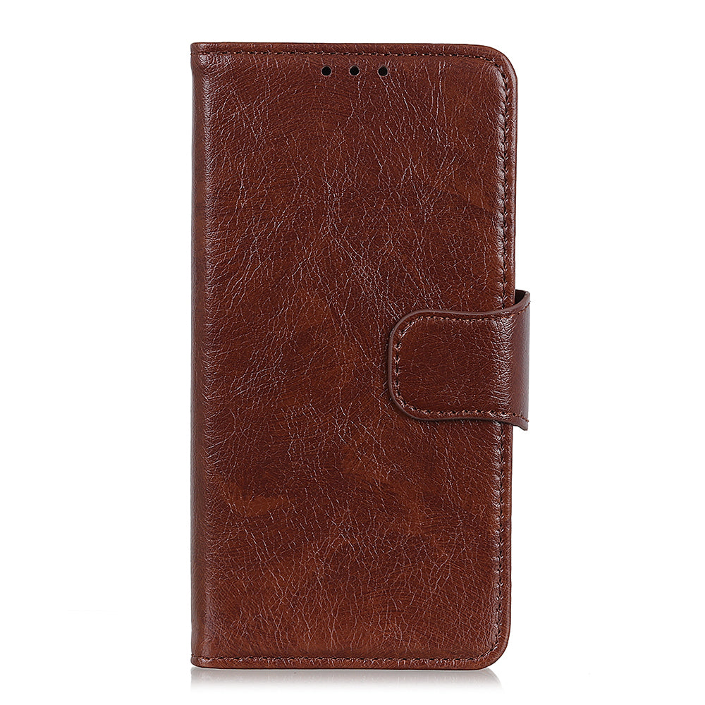 Nappa Texture Split Leather Wallet Case for Samsung Galaxy S20 FE 4G/5G/S20 Lite/S20 FE 2022 - Brown