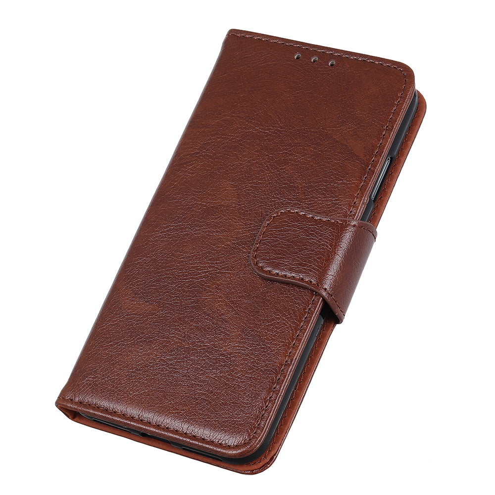 Nappa Texture Split Leather Wallet Case for Samsung Galaxy S20 FE 4G/5G/S20 Lite/S20 FE 2022 - Brown