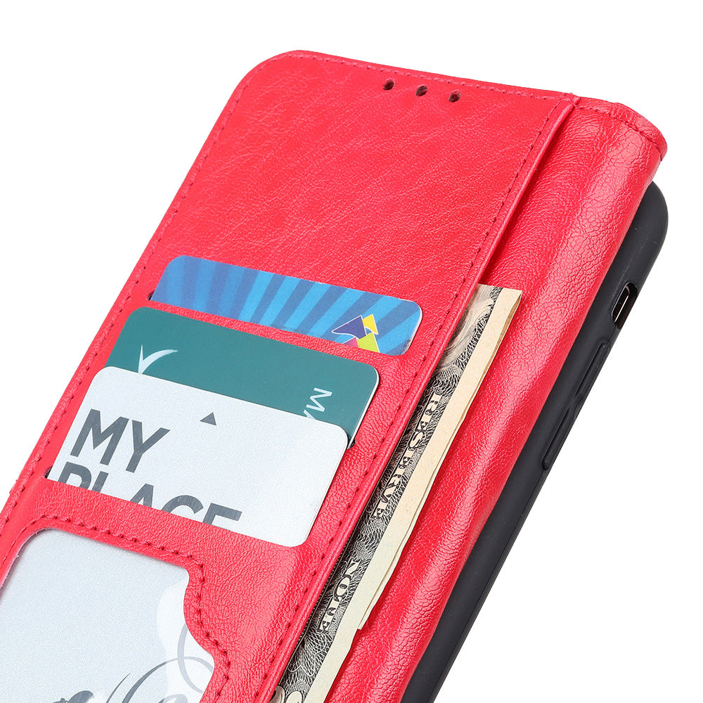 Crazy Horse Leather Protective Phone Case for Samsung Galaxy S20 FE/S20 Fan Edition/S20 FE 5G/S20 Fan Edition 5G/S20 Lite - Red