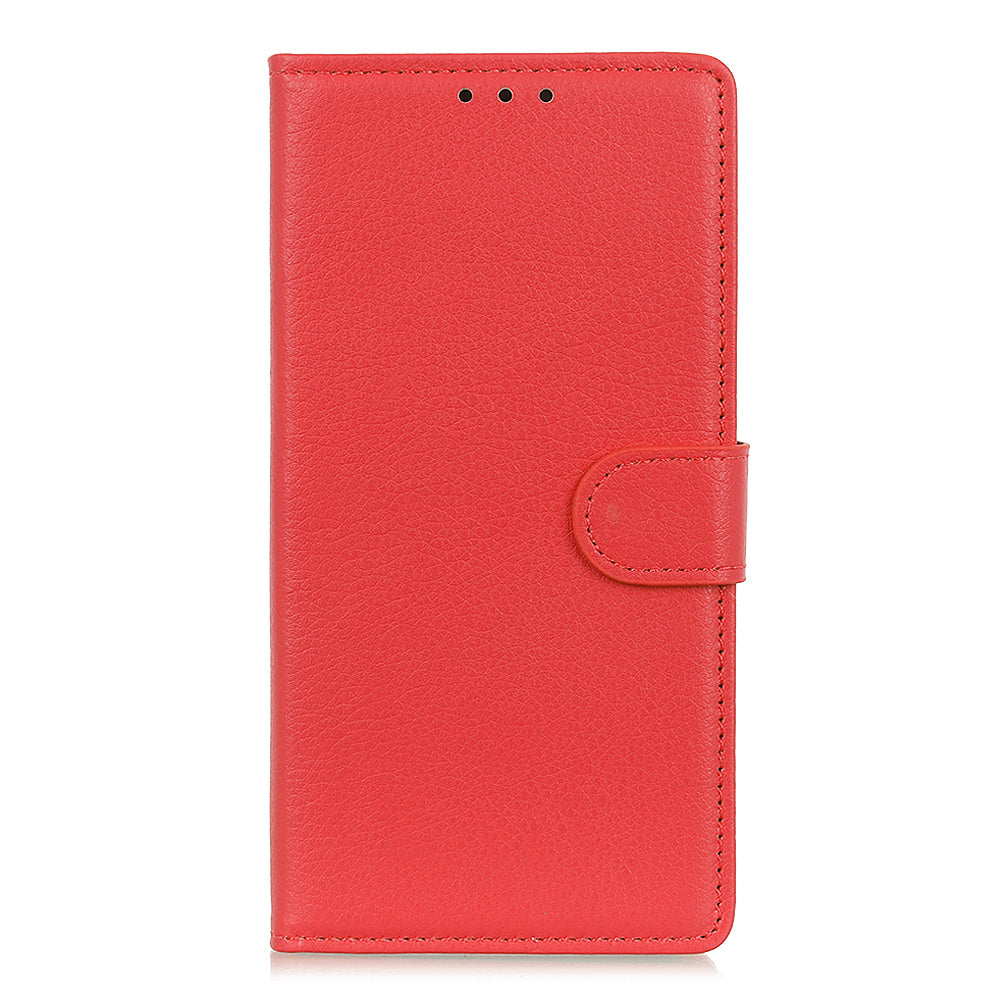 For Samsung Galaxy S20 Fan Edition Shockproof Anti-dust Anti-scratch Litchi Texture Wallet Stand Leather Cover - Red