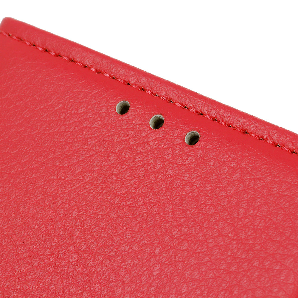 For Samsung Galaxy S20 Fan Edition Shockproof Anti-dust Anti-scratch Litchi Texture Wallet Stand Leather Cover - Red