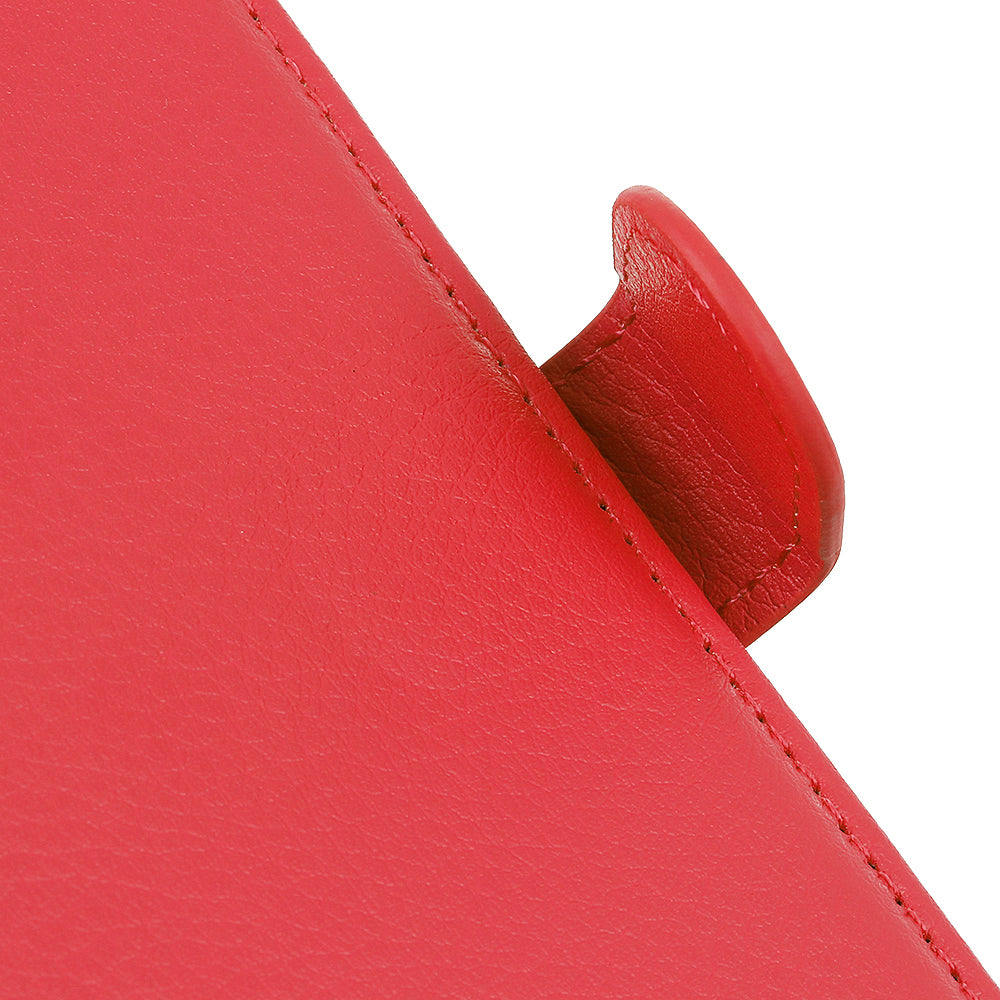 For Samsung Galaxy S20 Fan Edition Shockproof Anti-dust Anti-scratch Litchi Texture Wallet Stand Leather Cover - Red