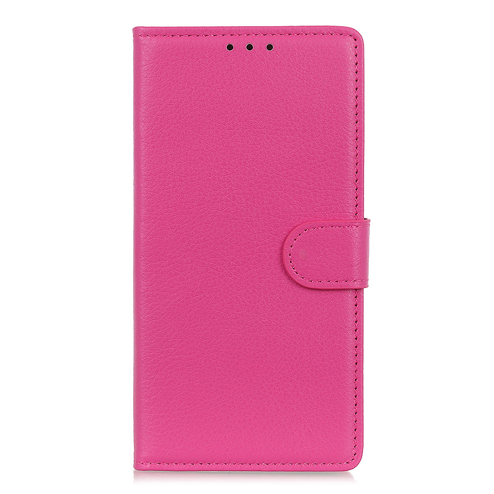 For Samsung Galaxy S20 Fan Edition Shockproof Anti-dust Anti-scratch Litchi Texture Wallet Stand Leather Cover - Rose