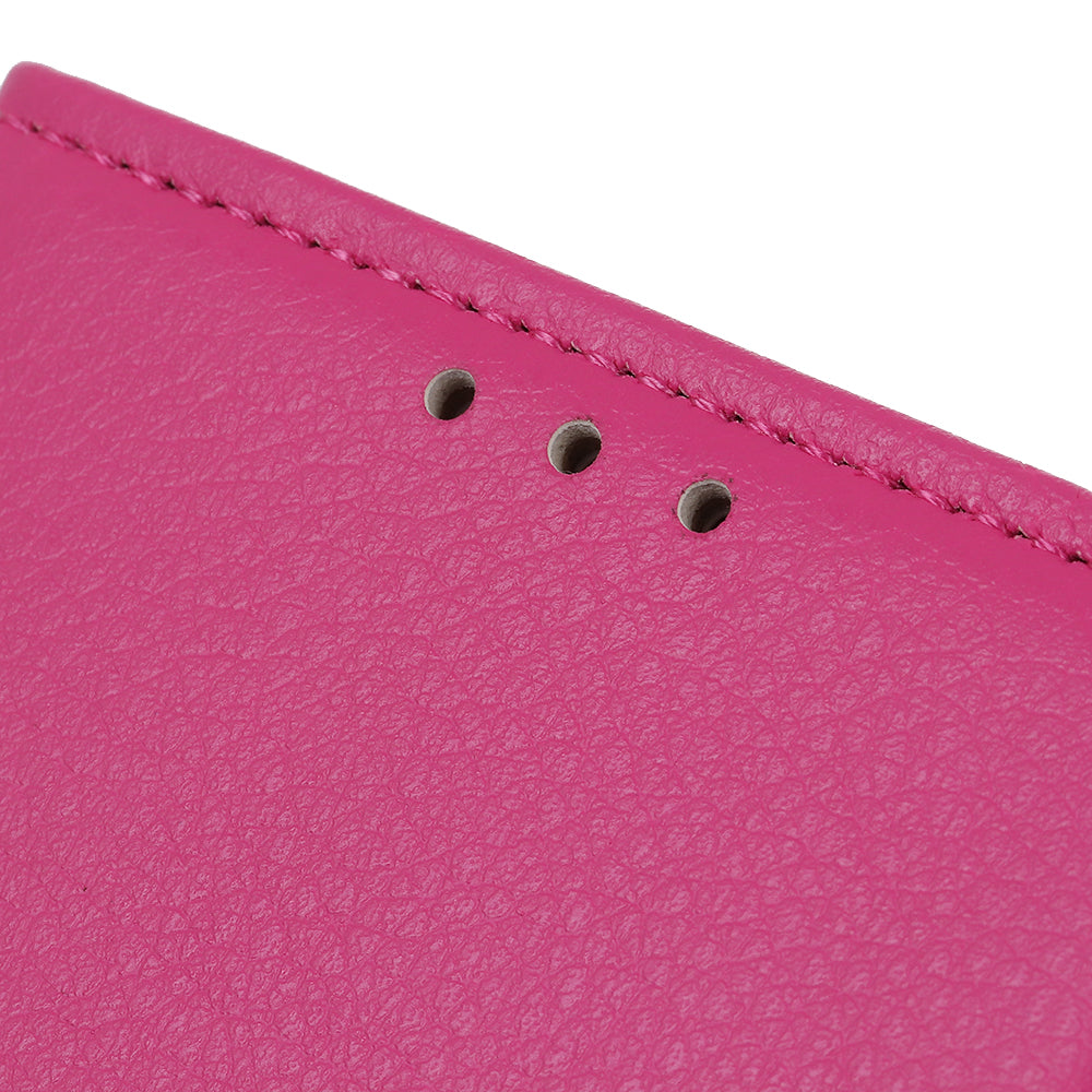 For Samsung Galaxy S20 Fan Edition Shockproof Anti-dust Anti-scratch Litchi Texture Wallet Stand Leather Cover - Rose