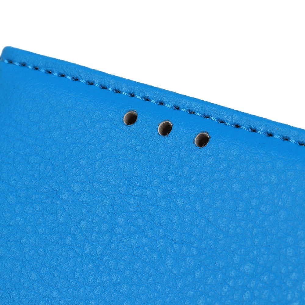 For Samsung Galaxy S20 Fan Edition Shockproof Anti-dust Anti-scratch Litchi Texture Wallet Stand Leather Cover - Blue