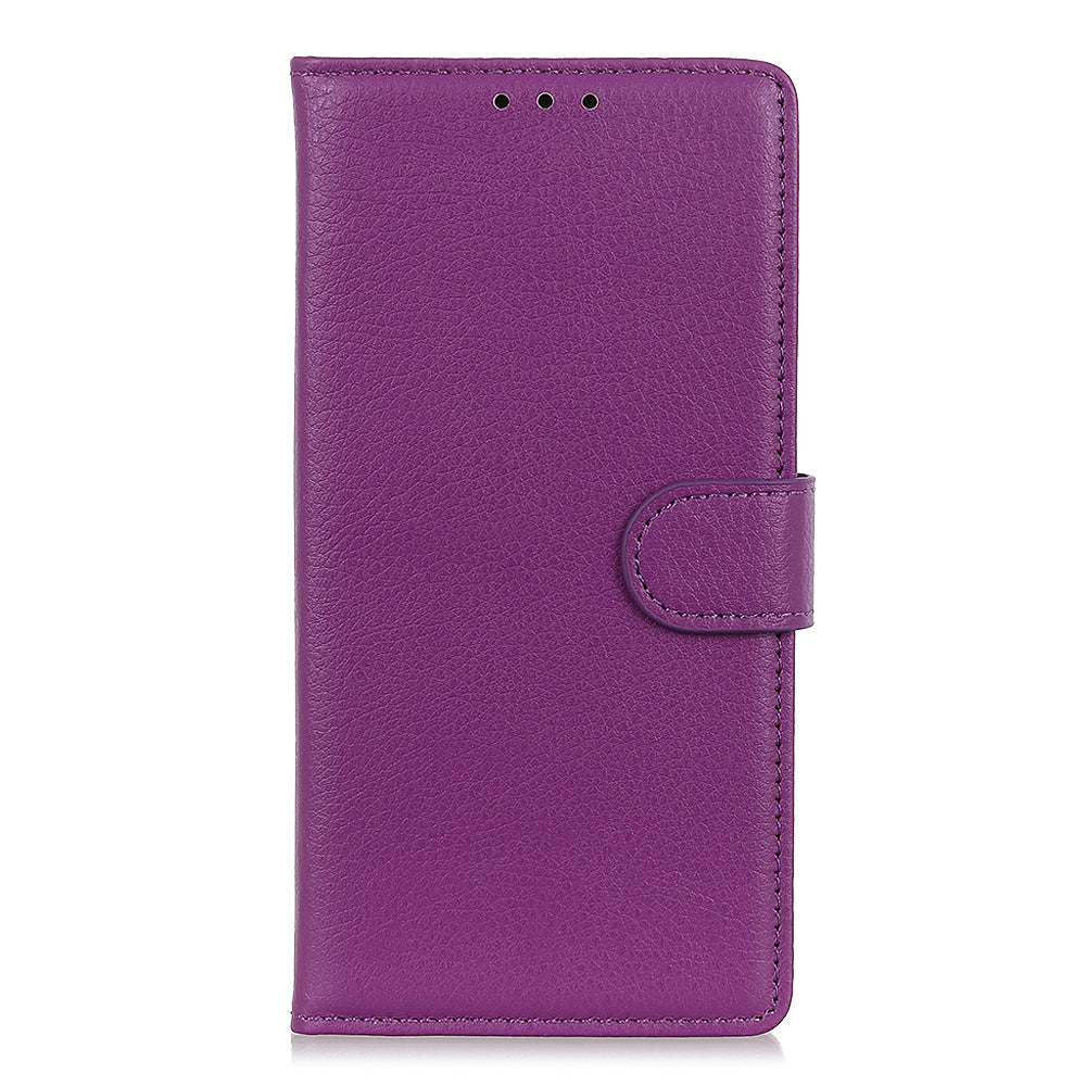 For Samsung Galaxy S20 Fan Edition Shockproof Anti-dust Anti-scratch Litchi Texture Wallet Stand Leather Cover - Purple