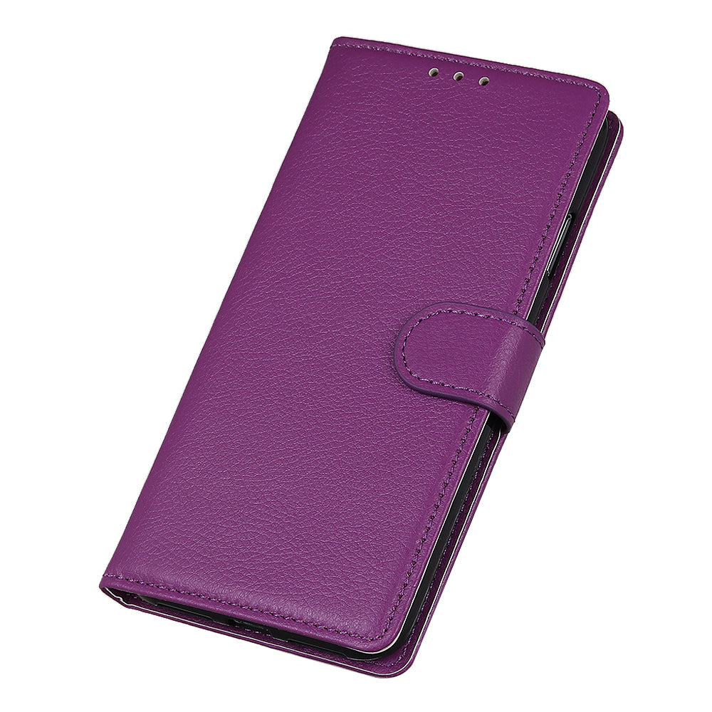 For Samsung Galaxy S20 Fan Edition Shockproof Anti-dust Anti-scratch Litchi Texture Wallet Stand Leather Cover - Purple