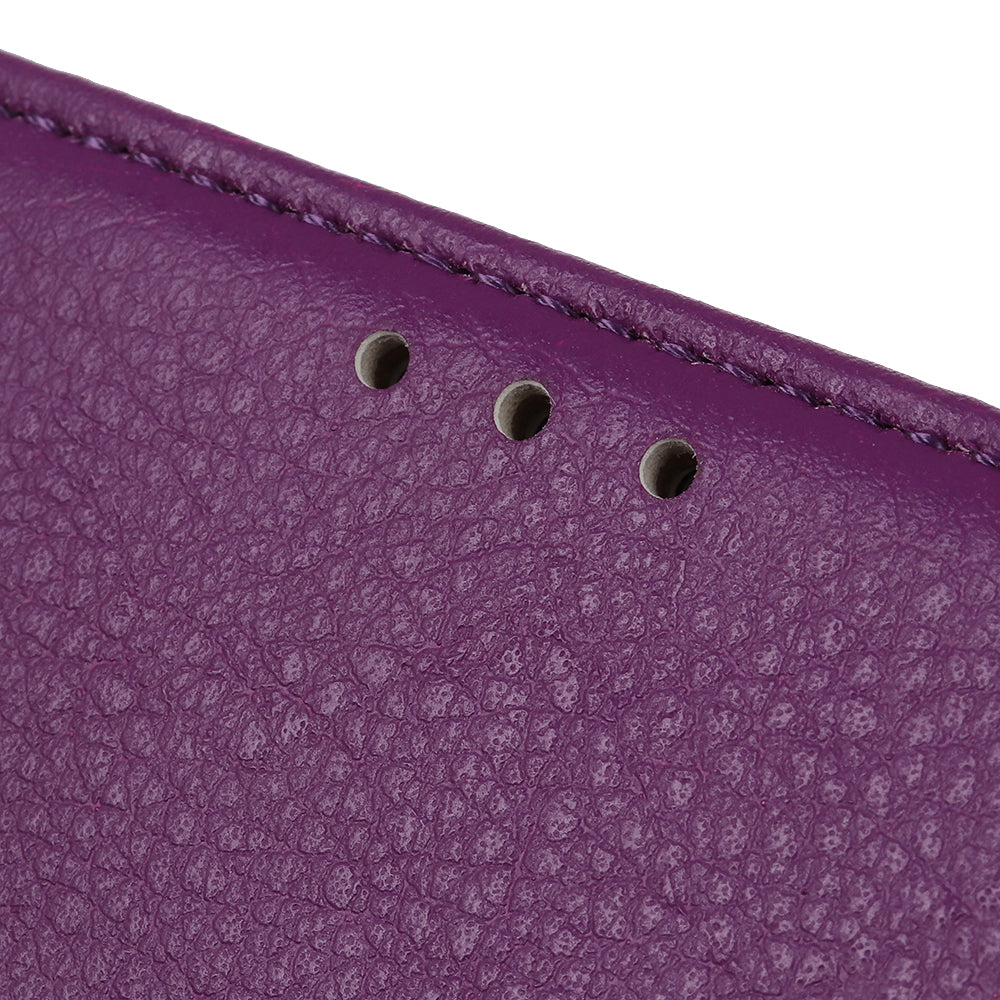 For Samsung Galaxy S20 Fan Edition Shockproof Anti-dust Anti-scratch Litchi Texture Wallet Stand Leather Cover - Purple