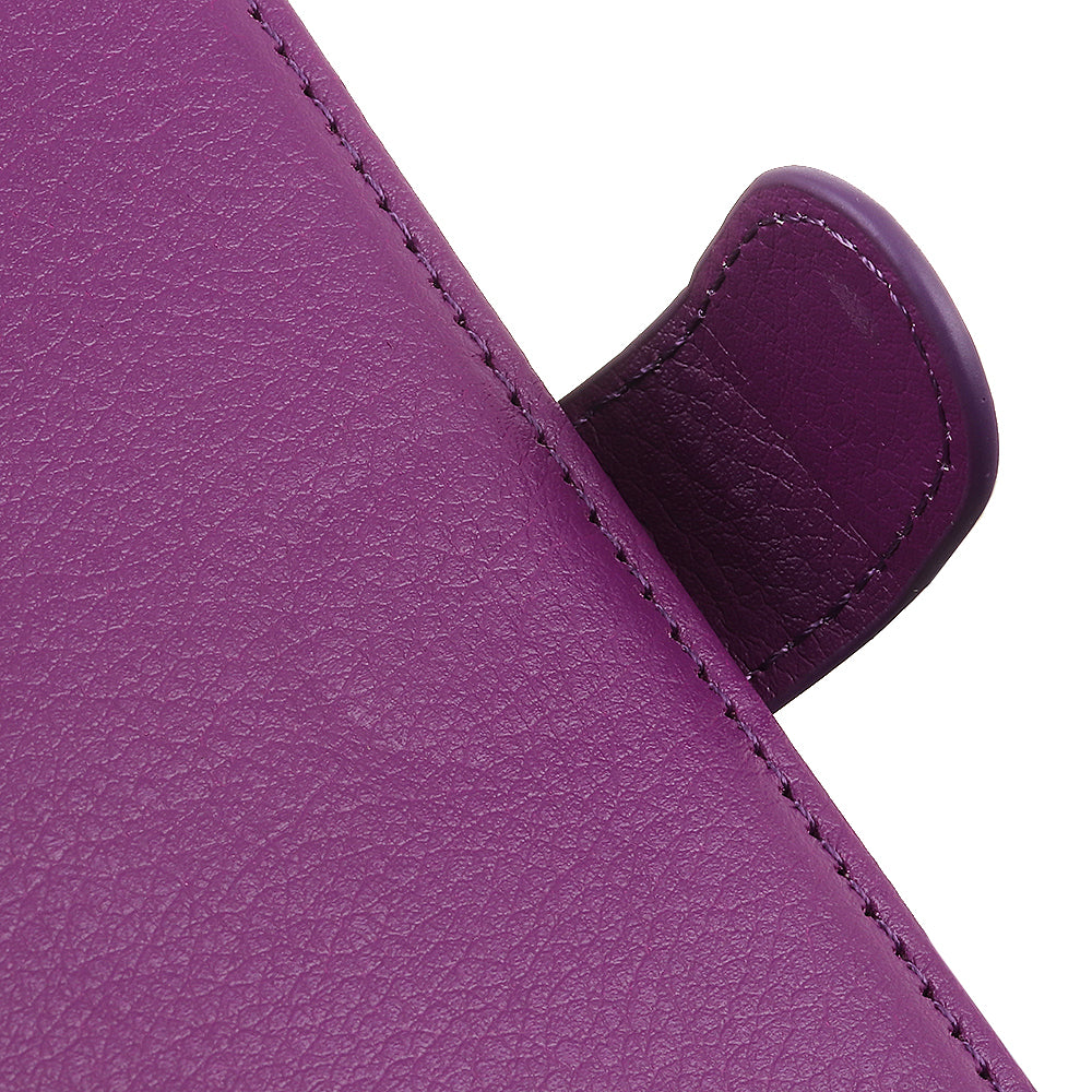 For Samsung Galaxy S20 Fan Edition Shockproof Anti-dust Anti-scratch Litchi Texture Wallet Stand Leather Cover - Purple