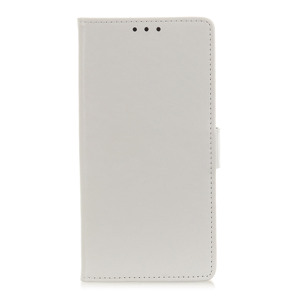 Crazy Horse Wallet Stand Leather Shell for Samsung Galaxy S20 Fan Edition - White