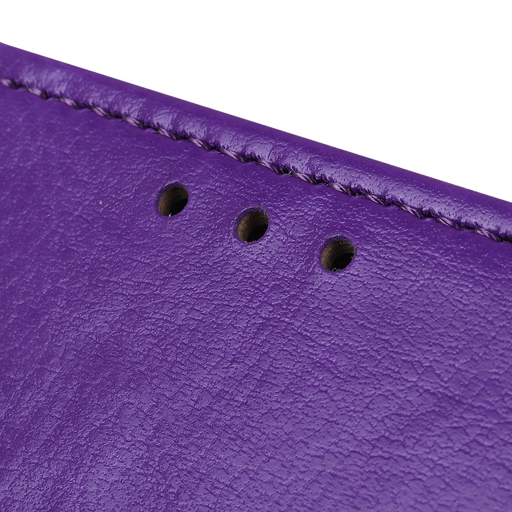 Crazy Horse Wallet Stand Leather Shell for Samsung Galaxy S20 Fan Edition - Purple