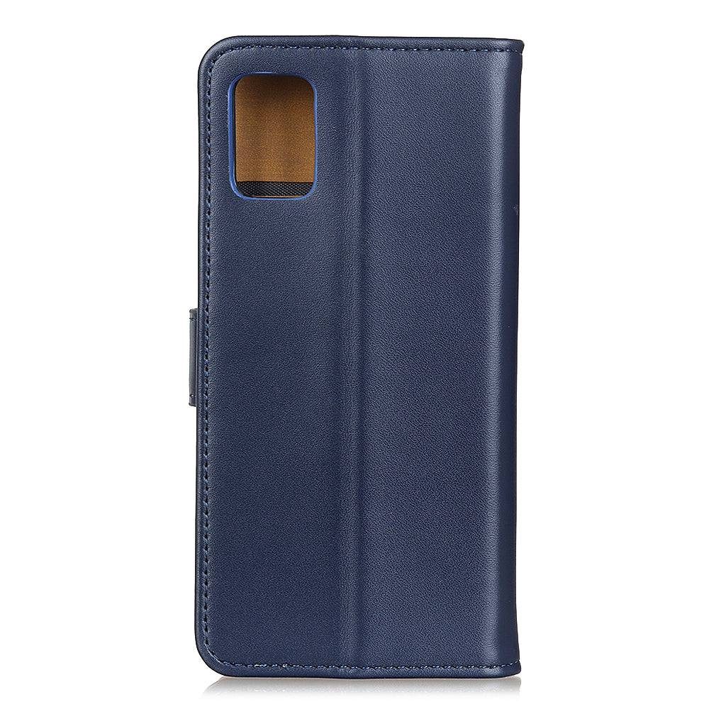 For Samsung Galaxy S20 Fan Edition Protective Phone Case Scratch Resistant Shell Shockproof Flip Cover with Stand Wallet - Dark Blue