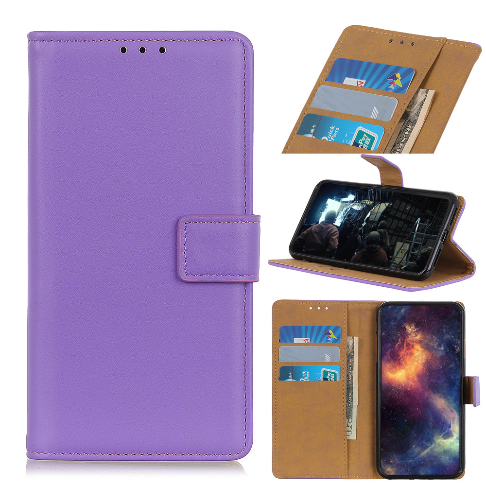 For Samsung Galaxy S20 Fan Edition Protective Phone Case Scratch Resistant Shell Shockproof Flip Cover with Stand Wallet - Purple