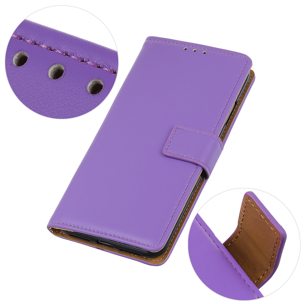 For Samsung Galaxy S20 Fan Edition Protective Phone Case Scratch Resistant Shell Shockproof Flip Cover with Stand Wallet - Purple