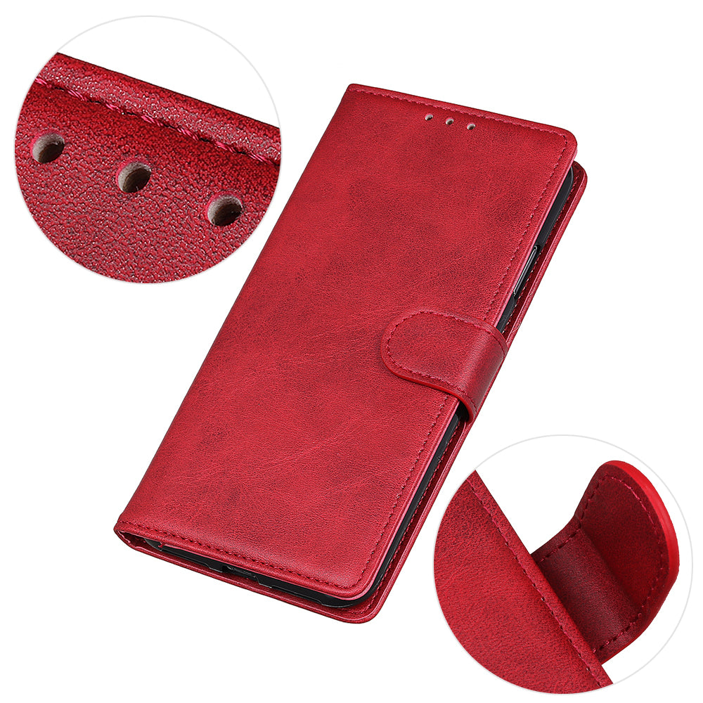 With Stand Wallet PU Leather Stylish Shell for Samsung Galaxy S20 FE/S20 Fan Edition/S20 FE 5G/S20 Fan Edition 5G/S20 Lite - Red