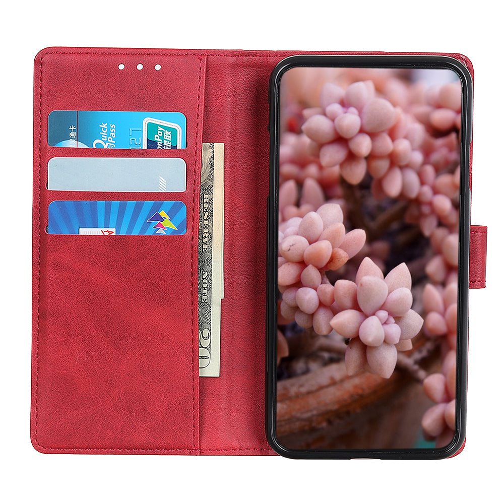 With Stand Wallet PU Leather Stylish Shell for Samsung Galaxy S20 FE/S20 Fan Edition/S20 FE 5G/S20 Fan Edition 5G/S20 Lite - Red