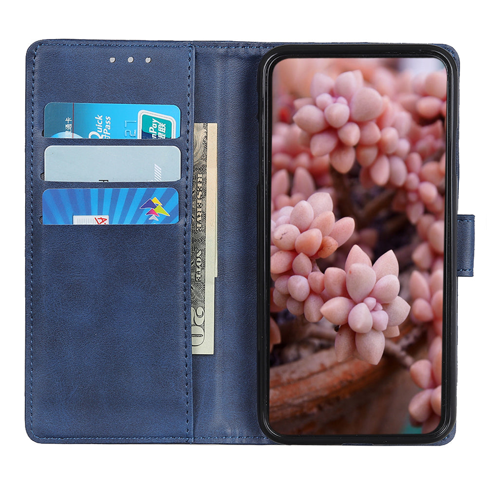 With Stand Wallet PU Leather Stylish Shell for Samsung Galaxy S20 FE/S20 Fan Edition/S20 FE 5G/S20 Fan Edition 5G/S20 Lite - Blue