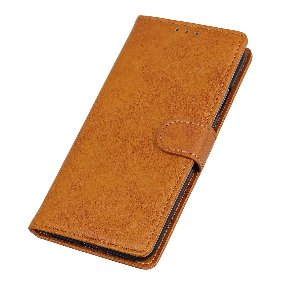 With Stand Wallet PU Leather Stylish Shell for Samsung Galaxy S20 FE/S20 Fan Edition/S20 FE 5G/S20 Fan Edition 5G/S20 Lite - Brown