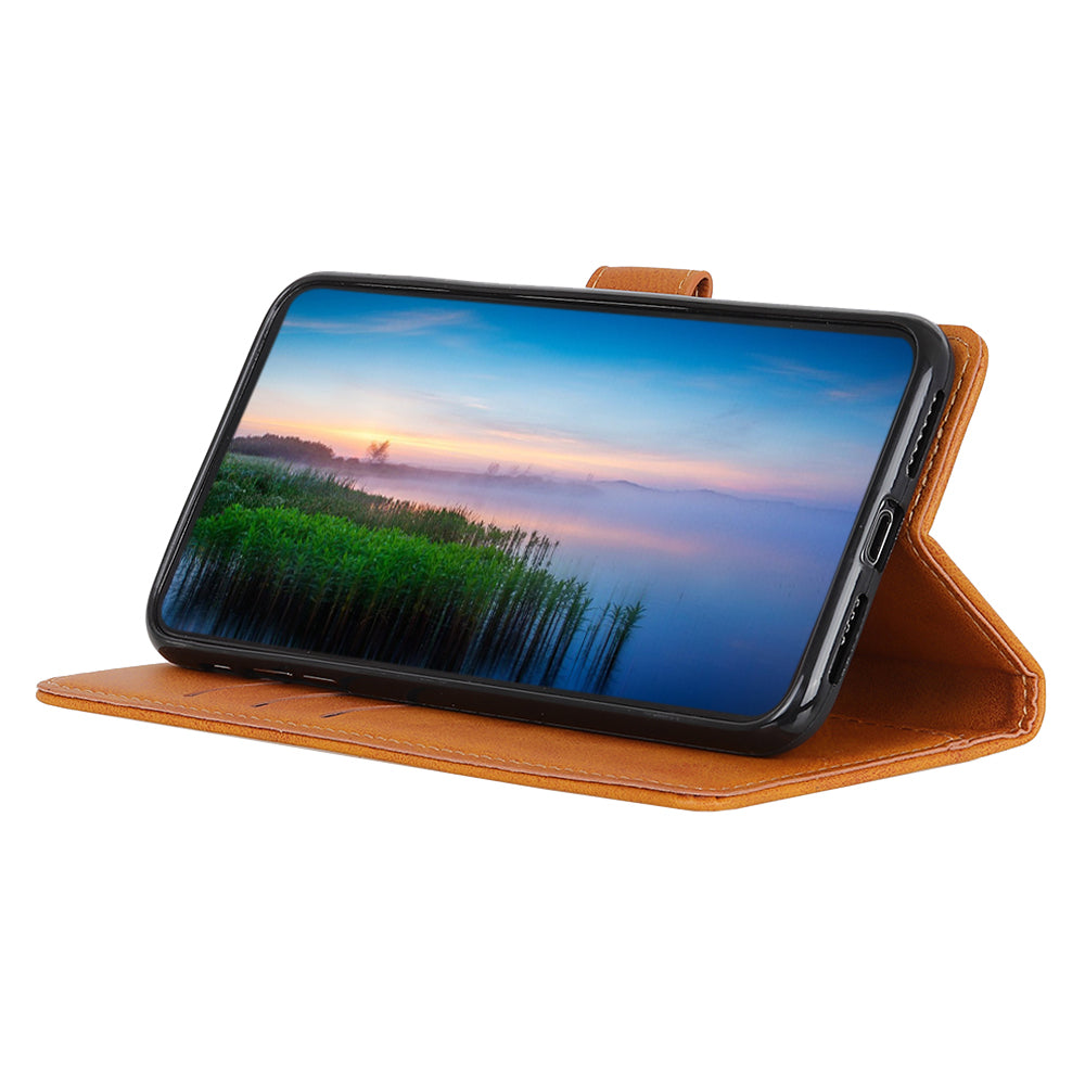 With Stand Wallet PU Leather Stylish Shell for Samsung Galaxy S20 FE/S20 Fan Edition/S20 FE 5G/S20 Fan Edition 5G/S20 Lite - Brown