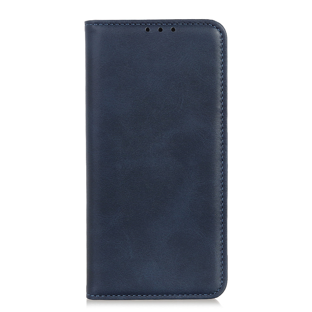 Magnetic Closure Scratch-resistant Split Leather Phone Cover for Samsung Galaxy S20 FE/S20 Fan Edition/S20 FE 5G/S20 Fan Edition 5G/S20 Lite - Blue