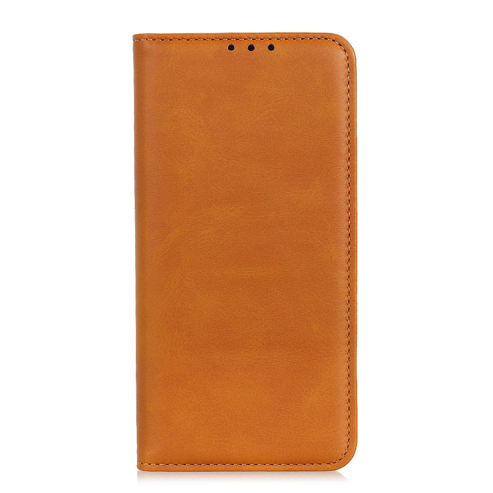 Magnetic Closure Scratch-resistant Split Leather Phone Cover for Samsung Galaxy S20 FE/S20 Fan Edition/S20 FE 5G/S20 Fan Edition 5G/S20 Lite - Brown