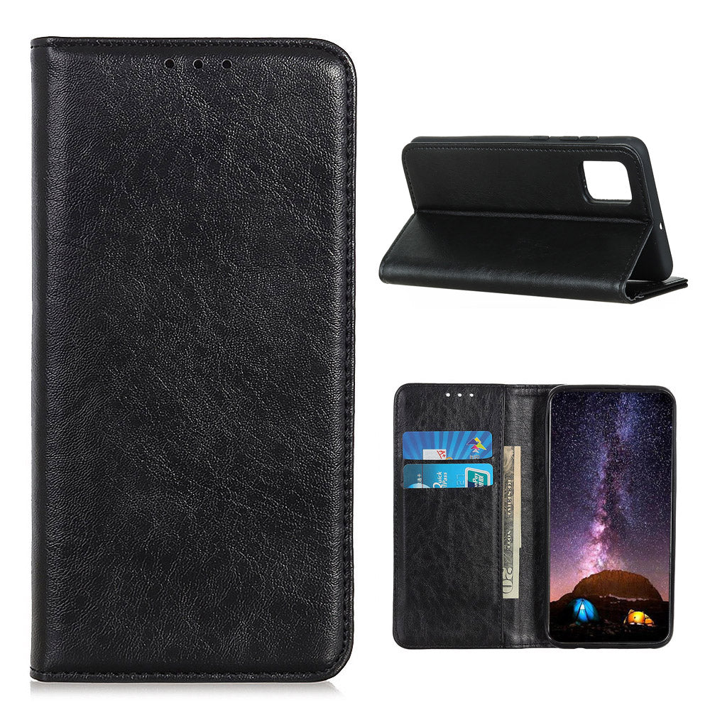 Crazy Horse Texture Leather Auto-absorbed Cover for Samsung Galaxy S20 FE/S20 Fan Edition/S20 FE 5G/S20 Fan Edition 5G/S20 Lite/S20 Lite - Black