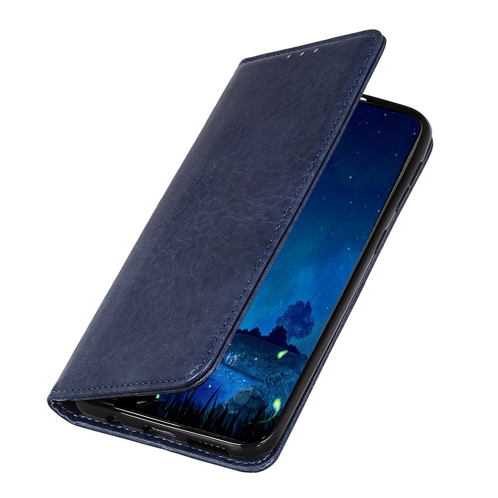 Crazy Horse Texture Leather Auto-absorbed Cover for Samsung Galaxy S20 FE/S20 Fan Edition/S20 FE 5G/S20 Fan Edition 5G/S20 Lite/S20 Lite - Blue