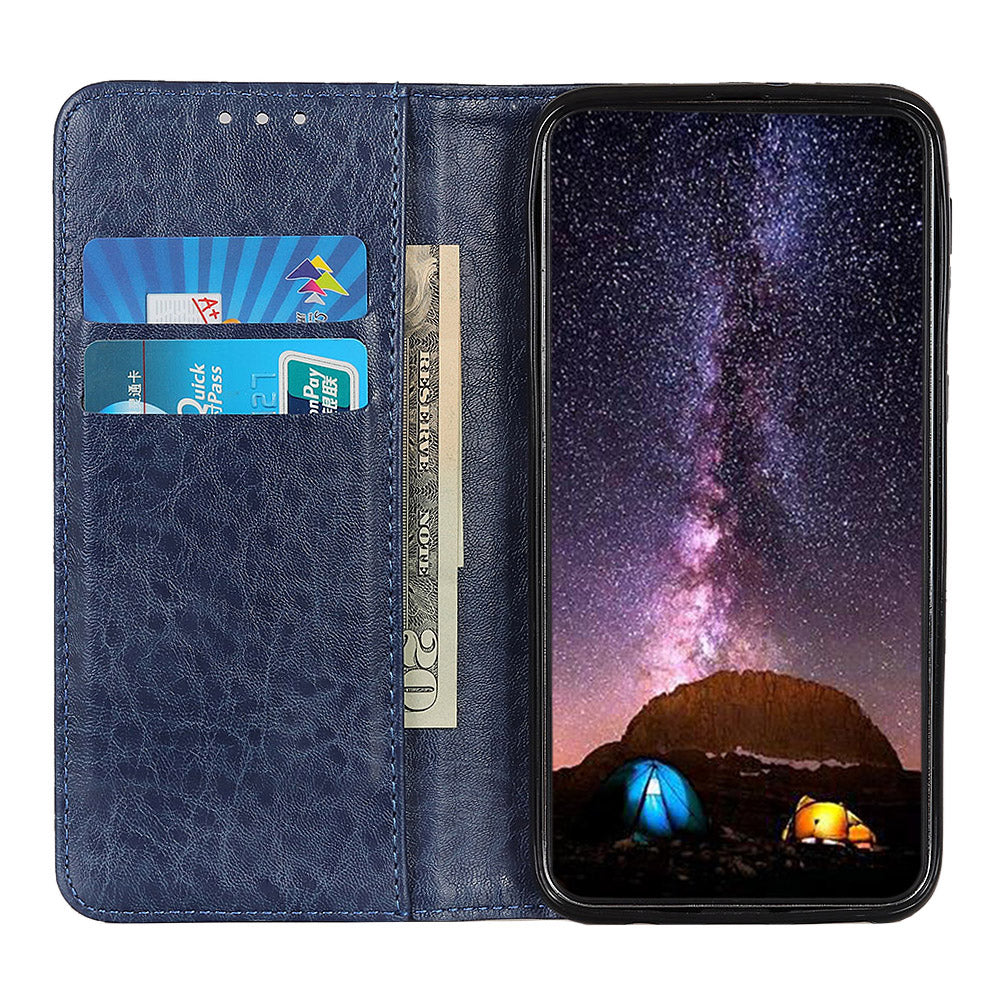 Crazy Horse Texture Leather Auto-absorbed Cover for Samsung Galaxy S20 FE/S20 Fan Edition/S20 FE 5G/S20 Fan Edition 5G/S20 Lite/S20 Lite - Blue