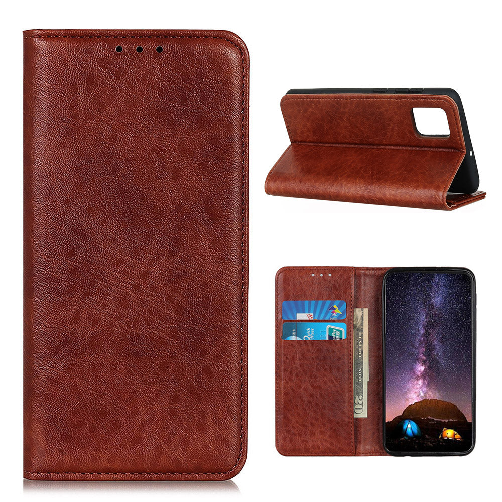 Crazy Horse Texture Leather Auto-absorbed Cover for Samsung Galaxy S20 FE/S20 Fan Edition/S20 FE 5G/S20 Fan Edition 5G/S20 Lite/S20 Lite - Brown