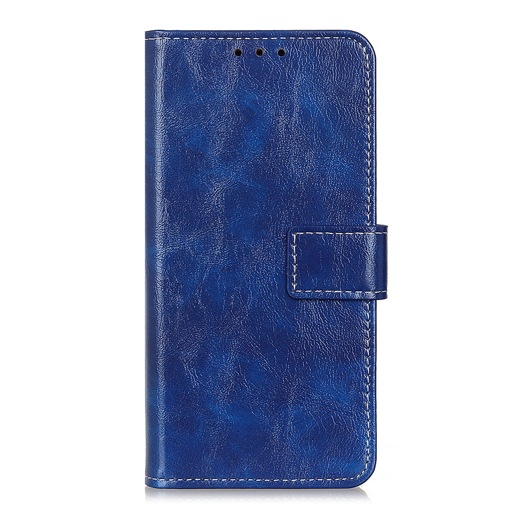 Crazy Horse Leather with Wallet Shell for Samsung Galaxy S20 FE/S20 Fan Edition/S20 FE 5G/S20 Fan Edition 5G/S20 Lite/S20 Lite - Blue