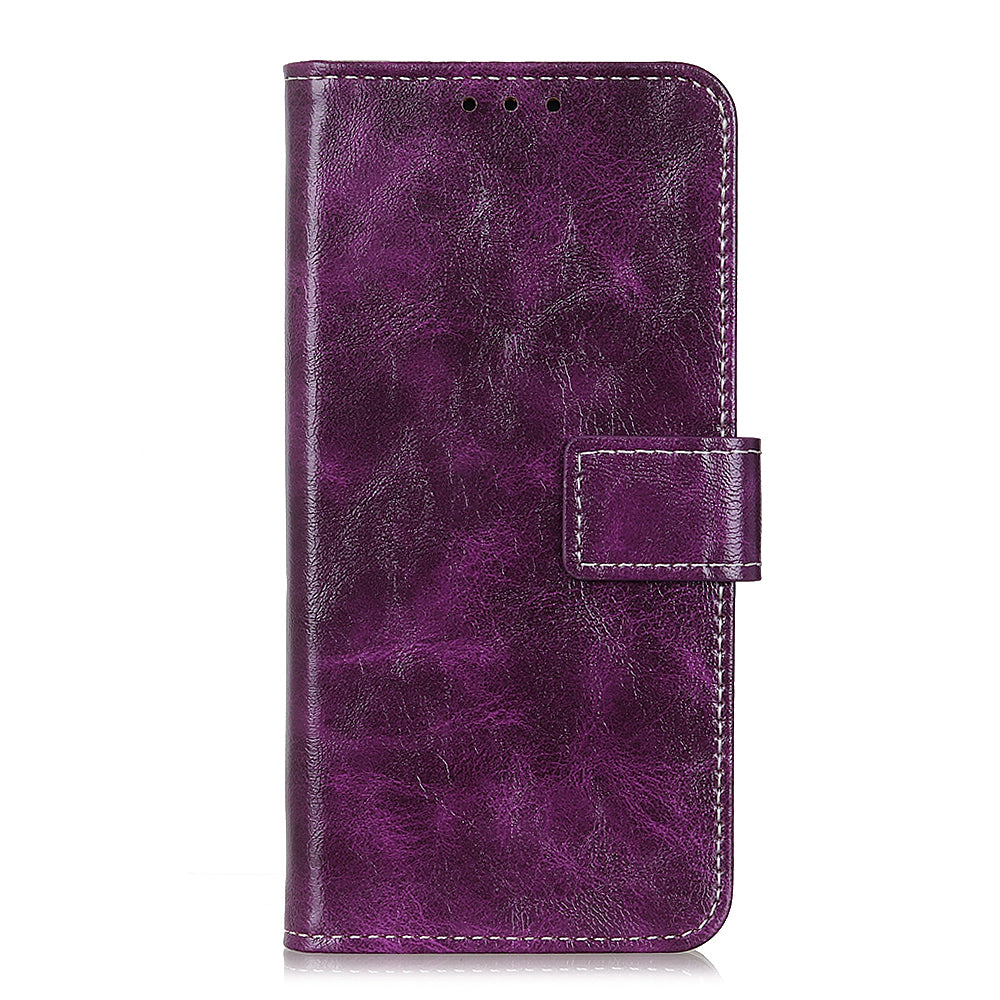 Crazy Horse Leather with Wallet Shell for Samsung Galaxy S20 FE/S20 Fan Edition/S20 FE 5G/S20 Fan Edition 5G/S20 Lite/S20 Lite - Purple