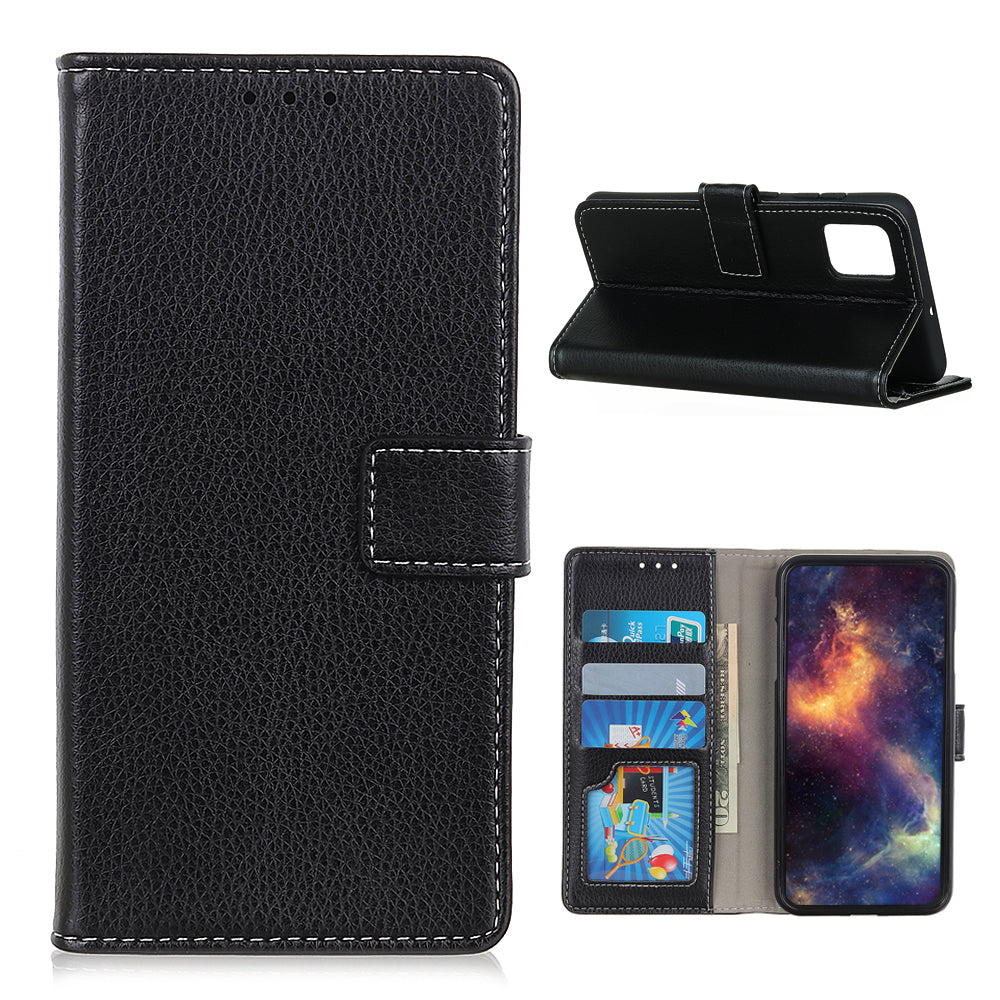 Litchi Surface PU Leather with Wallet Cover for Samsung Galaxy S20 FE/S20 Fan Edition/S20 FE 5G/S20 Fan Edition 5G/S20 Lite/S20 Lite - Black