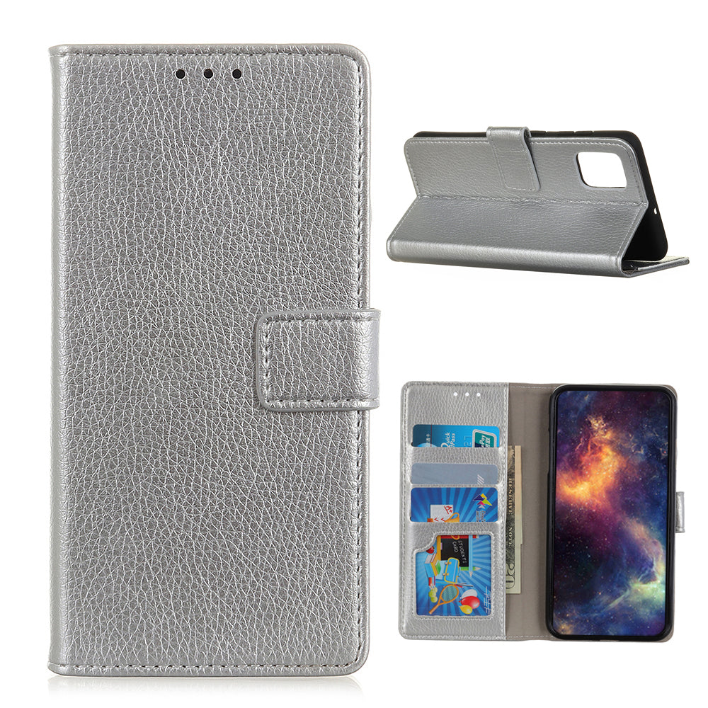 Litchi Surface PU Leather with Wallet Cover for Samsung Galaxy S20 FE/S20 Fan Edition/S20 FE 5G/S20 Fan Edition 5G/S20 Lite/S20 Lite - Silver