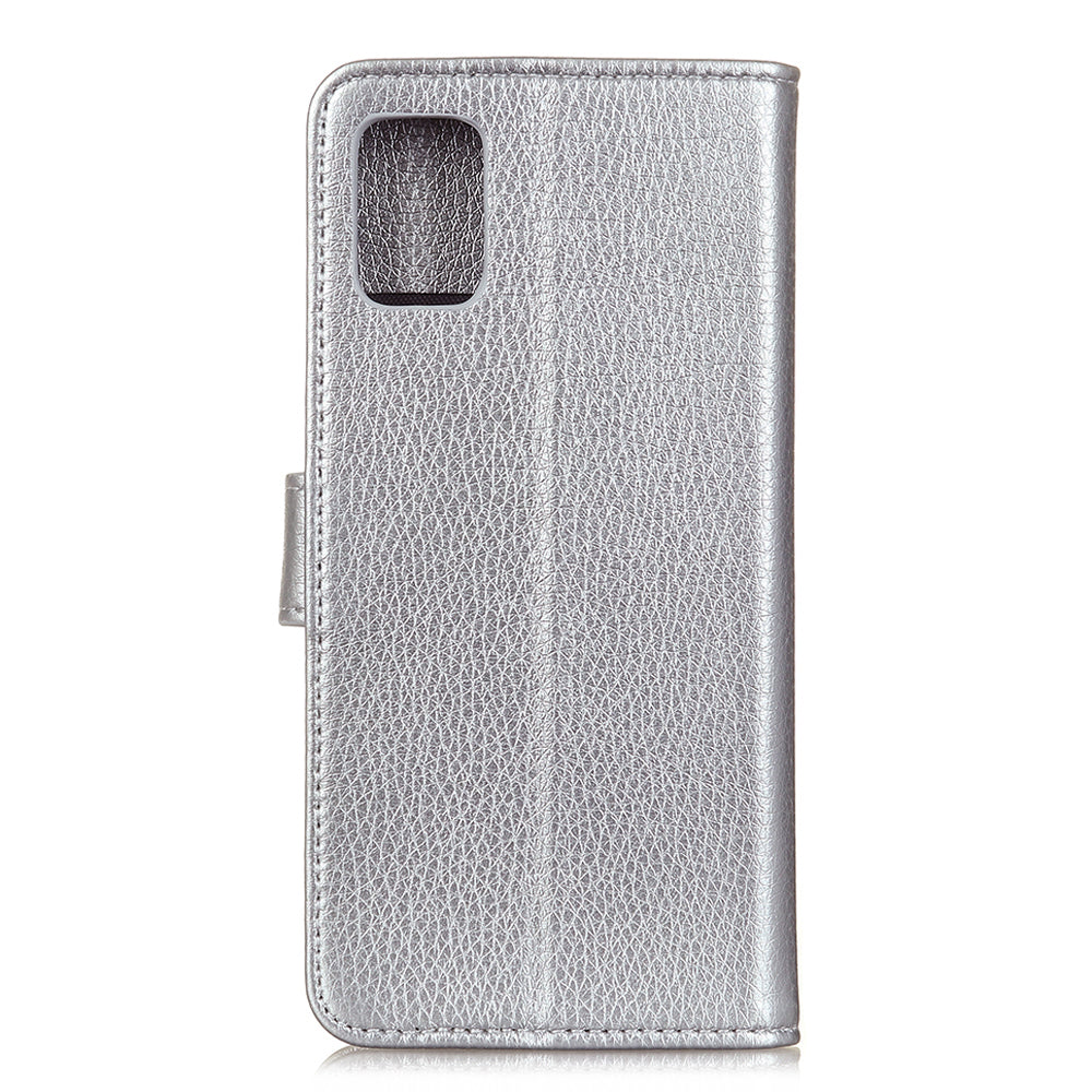 Litchi Surface PU Leather with Wallet Cover for Samsung Galaxy S20 FE/S20 Fan Edition/S20 FE 5G/S20 Fan Edition 5G/S20 Lite/S20 Lite - Silver