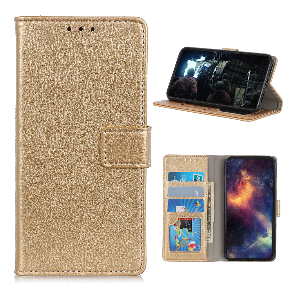 Litchi Surface PU Leather with Wallet Cover for Samsung Galaxy S20 FE/S20 Fan Edition/S20 FE 5G/S20 Fan Edition 5G/S20 Lite/S20 Lite - Gold