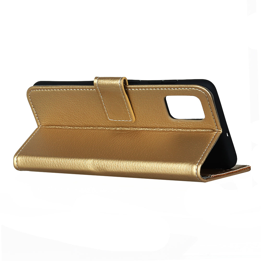 Litchi Surface PU Leather with Wallet Cover for Samsung Galaxy S20 FE/S20 Fan Edition/S20 FE 5G/S20 Fan Edition 5G/S20 Lite/S20 Lite - Gold