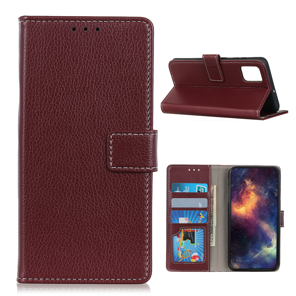 Litchi Surface PU Leather with Wallet Cover for Samsung Galaxy S20 FE/S20 Fan Edition/S20 FE 5G/S20 Fan Edition 5G/S20 Lite/S20 Lite - Brown