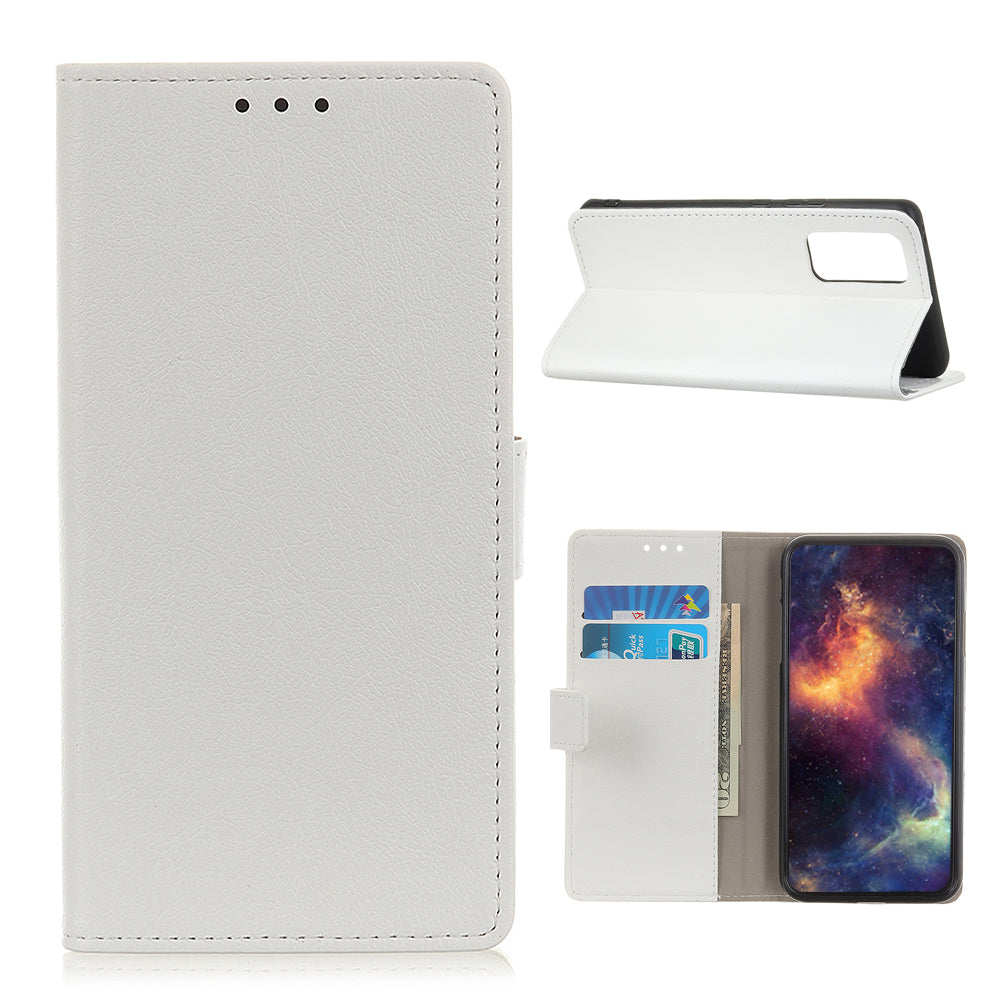 PU Leather Wallet Stand Cell Phone Shell for Samsung Galaxy S20 FE/S20 Fan Edition/S20 FE 5G/S20 Fan Edition 5G/S20 Lite/S20 Lite - White