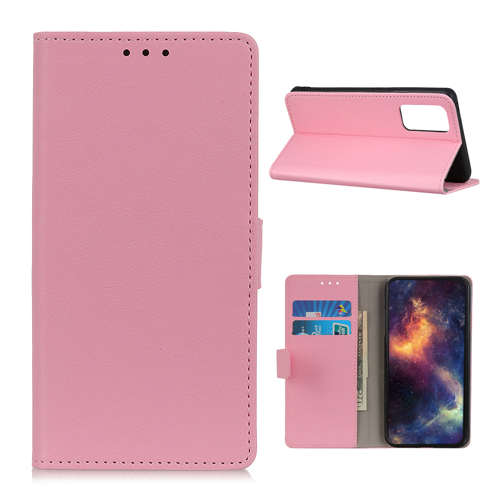 PU Leather Wallet Stand Cell Phone Shell for Samsung Galaxy S20 FE/S20 Fan Edition/S20 FE 5G/S20 Fan Edition 5G/S20 Lite/S20 Lite - Pink