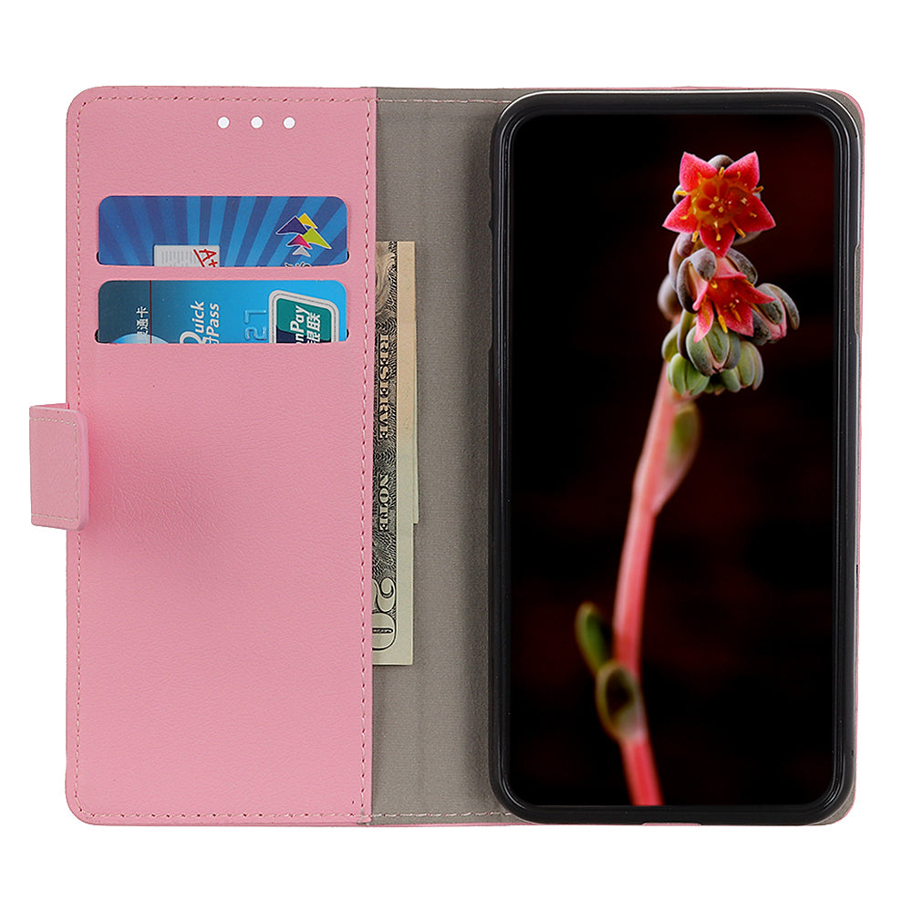 PU Leather Wallet Stand Cell Phone Shell for Samsung Galaxy S20 FE/S20 Fan Edition/S20 FE 5G/S20 Fan Edition 5G/S20 Lite/S20 Lite - Pink