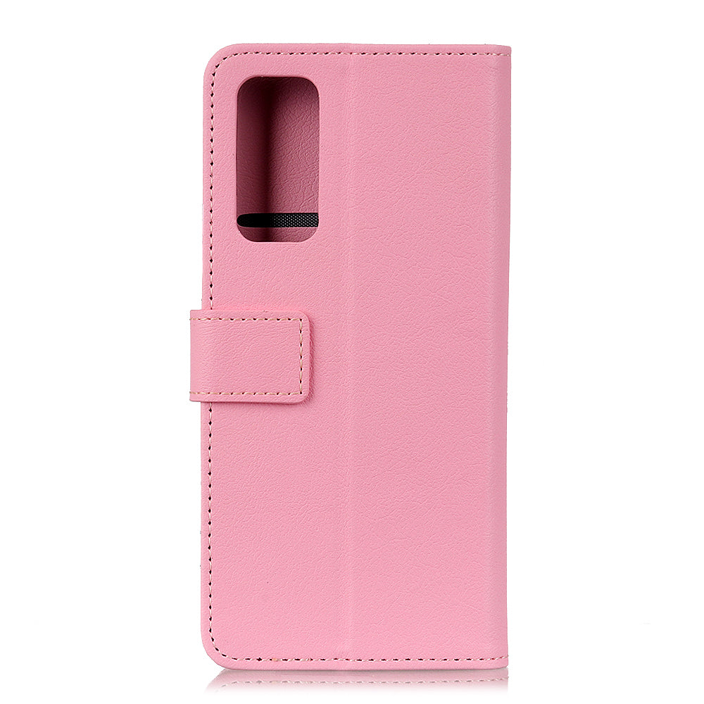 PU Leather Wallet Stand Cell Phone Shell for Samsung Galaxy S20 FE/S20 Fan Edition/S20 FE 5G/S20 Fan Edition 5G/S20 Lite/S20 Lite - Pink