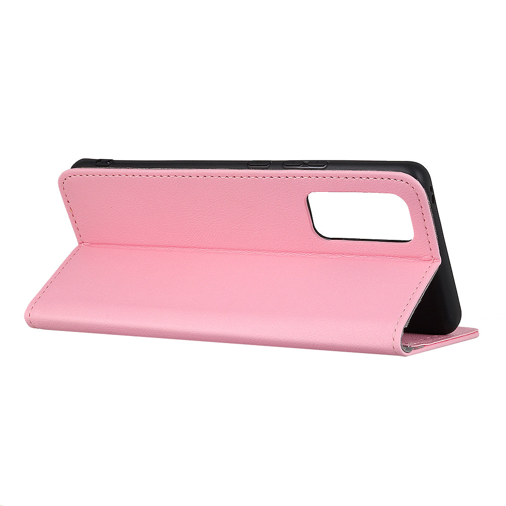 PU Leather Wallet Stand Cell Phone Shell for Samsung Galaxy S20 FE/S20 Fan Edition/S20 FE 5G/S20 Fan Edition 5G/S20 Lite/S20 Lite - Pink