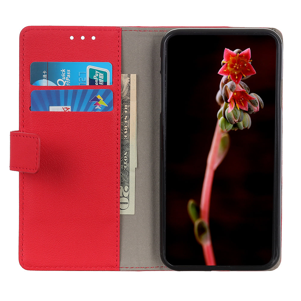 PU Leather Wallet Stand Cell Phone Shell for Samsung Galaxy S20 FE/S20 Fan Edition/S20 FE 5G/S20 Fan Edition 5G/S20 Lite/S20 Lite - Red