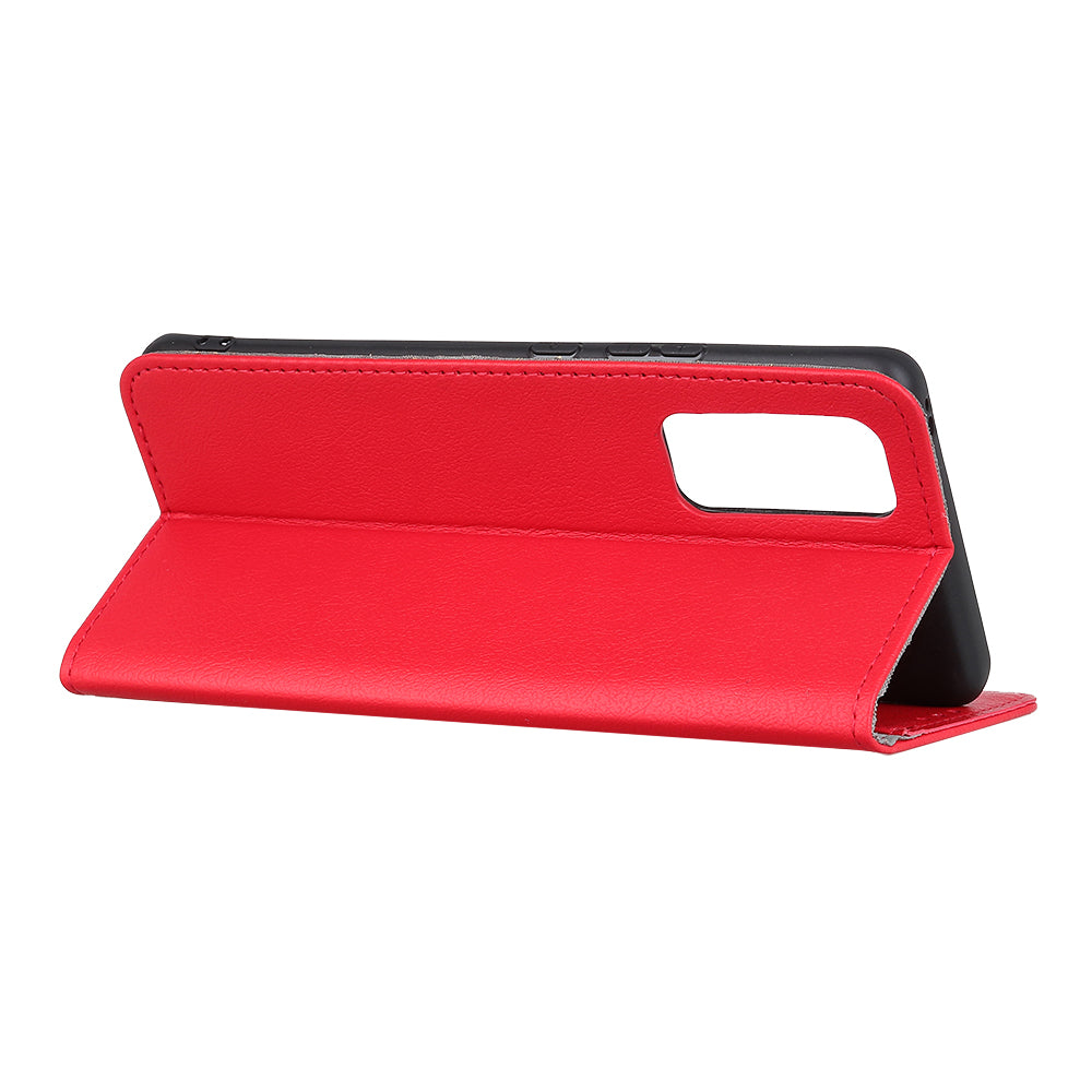 PU Leather Wallet Stand Cell Phone Shell for Samsung Galaxy S20 FE/S20 Fan Edition/S20 FE 5G/S20 Fan Edition 5G/S20 Lite/S20 Lite - Red